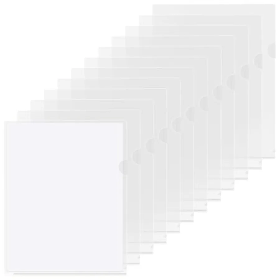 Clear Folders Sleeves Plastic Documents Project Pockets Pack, Fits Letter Size 8.5x11 Paper, L-Shaped File Jackets, Acid-Free P
Clear Folders Sleeves Plastic Documents Project Pockets Pack, Fits Letter Size 8.5x11 Paper, L-Shaped File Jackets, Acid-Free P
