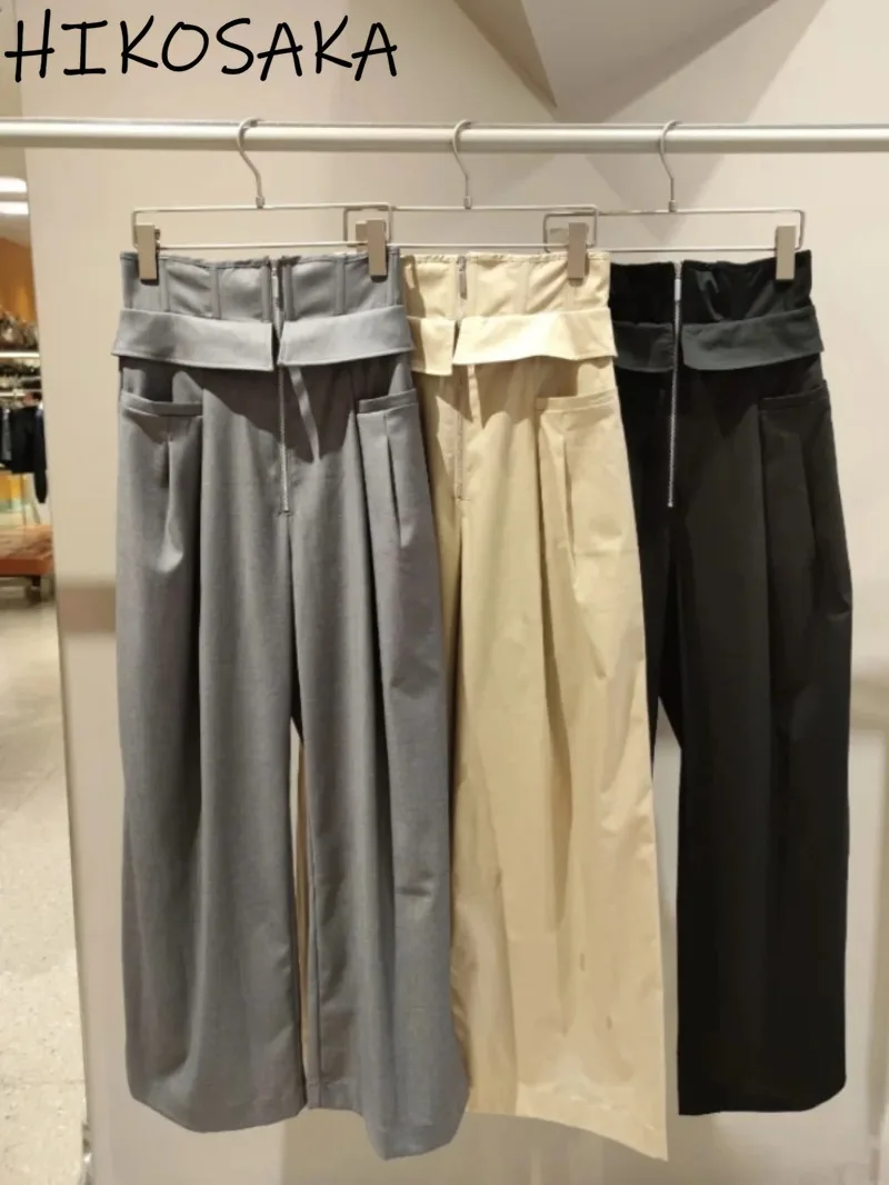 Japan Style Chic Elegant Office Lady Women Pants Vintage High Wasit Pleated Wide Leg Trousers 2024 New Solid Pantalones Mujer
Japan Style Chic Elegant Office Lady Women Pants Vintage High Wasit Pleated Wide Leg Trousers 2024 New Solid Pantalones Mujer