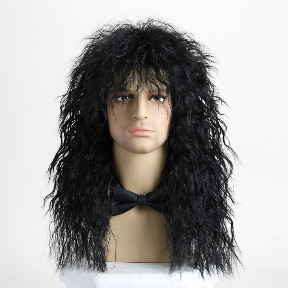 70s 80s Rockstar Synthetic Wig for Men Black Punk Fluffy Curvy Long Wigs for Halloween Party Mullet Wig Cosplay Rock
70s 80s Rockstar Synthetic Wig for Men Black Punk Fluffy Curvy Long Wigs for Halloween Party Mullet Wig Cosplay Rock
