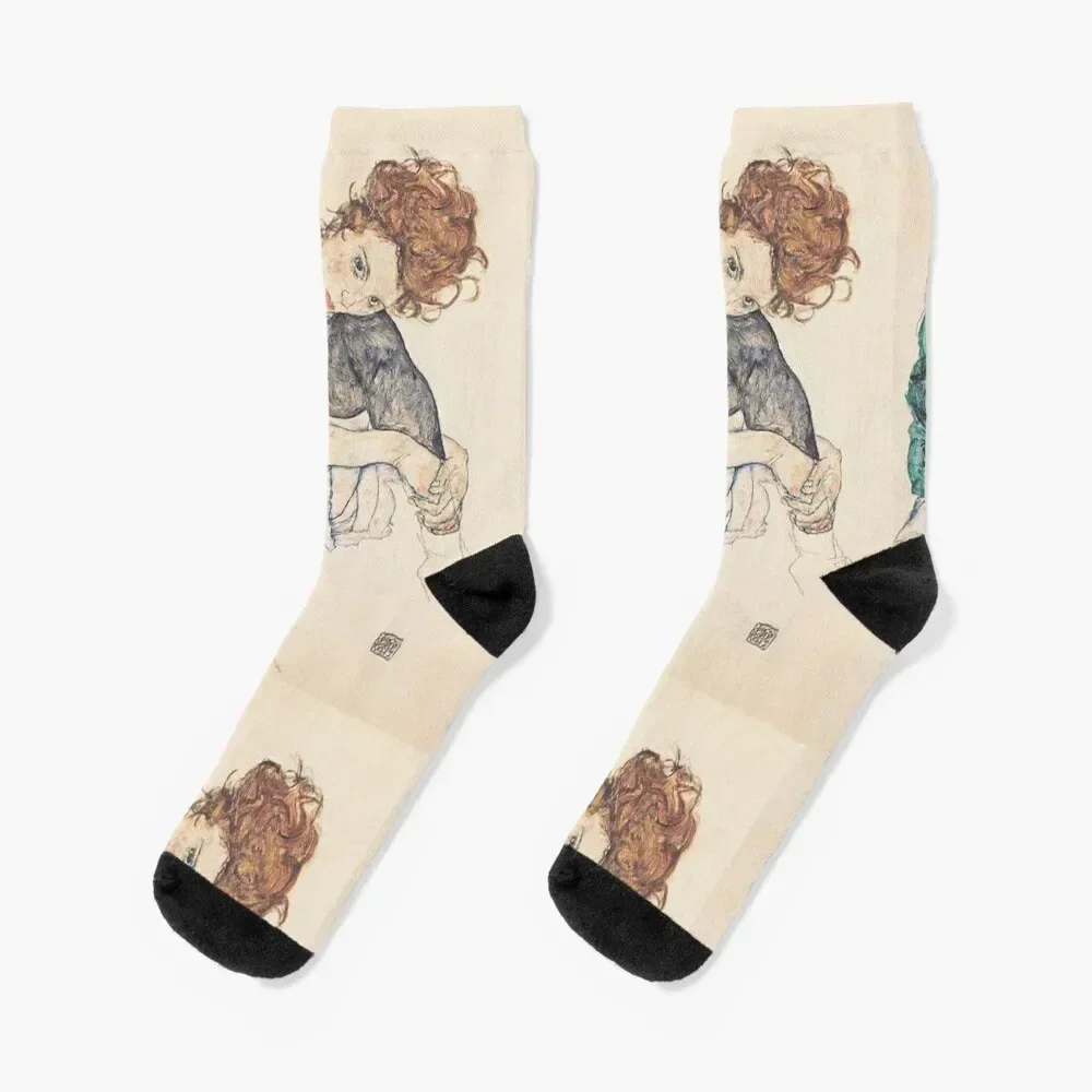 SEATED WOMAN WITH BENT KNEE - EGON SCHIELE Socks happy Wholesale Novelties Boy Child Socks Women's
SEATED WOMAN WITH BENT KNEE - EGON SCHIELE Socks happy Wholesale Novelties Boy Child Socks Women's