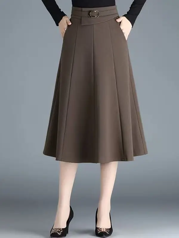 Trendy High Waist Knee-Length Women's Skirt Elastic Waist A-Line Umbrella Skirt Polyester Fabric Commute Casual Date
Trendy High Waist Knee-Length Women's Skirt Elastic Waist A-Line Umbrella Skirt Polyester Fabric Commute Casual Date