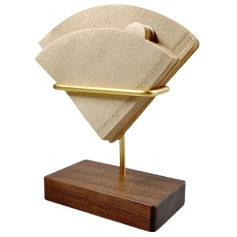 Walnut Wood Coffee Filter Holder Cone Coffee Filter Paper Stand Coffee Paper Storage Container for Counter Compatible with Size
Walnut Wood Coffee Filter Holder Cone Coffee Filter Paper Stand Coffee Paper Storage Container for Counter Compatible with Size
