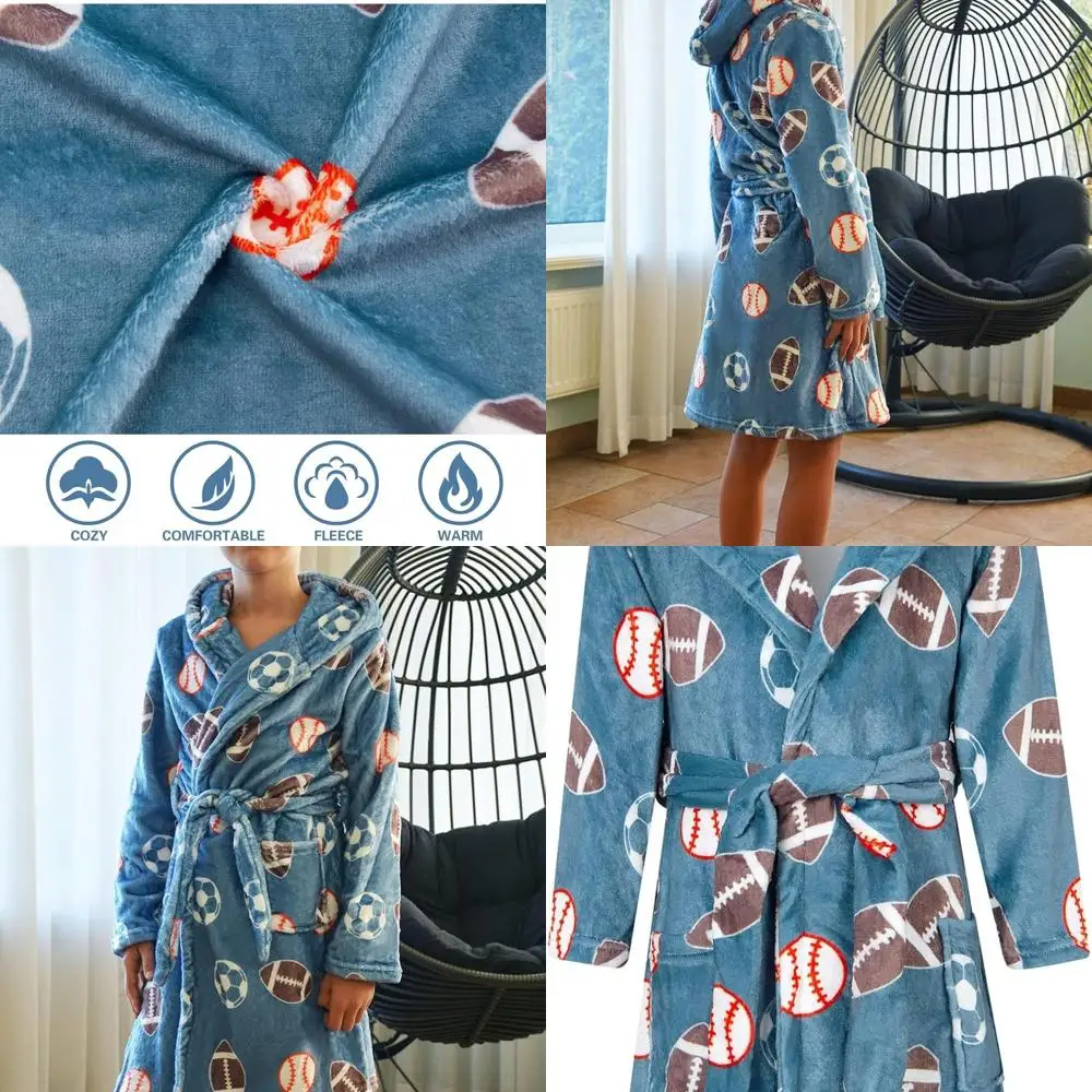 Children's Hooded Fleece Bathrobe, Flannel Pajamas for Soft Sleepwear, Ages 7-14
Children's Hooded Fleece Bathrobe, Flannel Pajamas for Soft Sleepwear, Ages 7-14