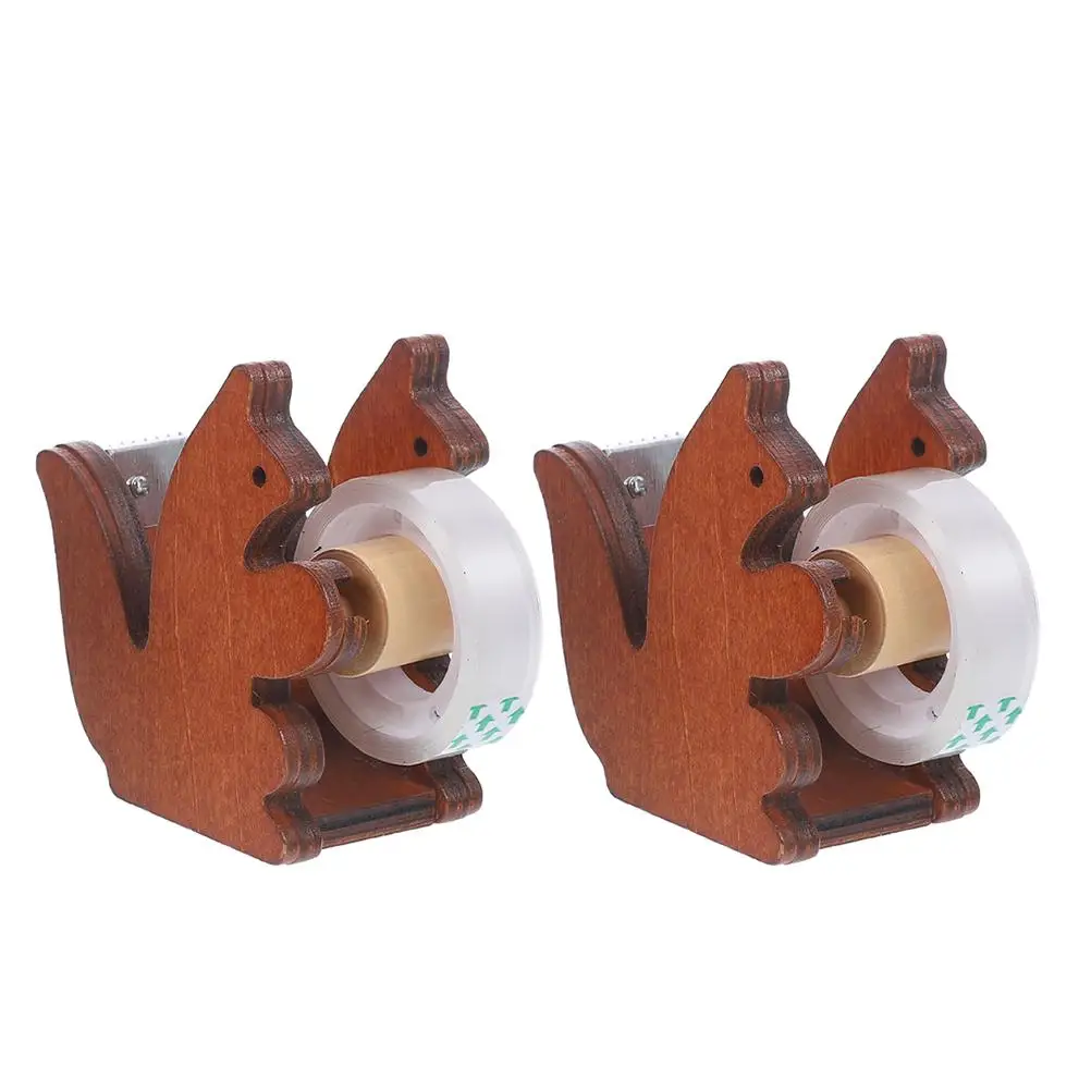 2 Pcs Cartoon Squirrel Tape Dispenser Wood Stand Light Brown Desktop Office School Family Events Washi Projects Storage
2 Pcs Cartoon Squirrel Tape Dispenser Wood Stand Light Brown Desktop Office School Family Events Washi Projects Storage