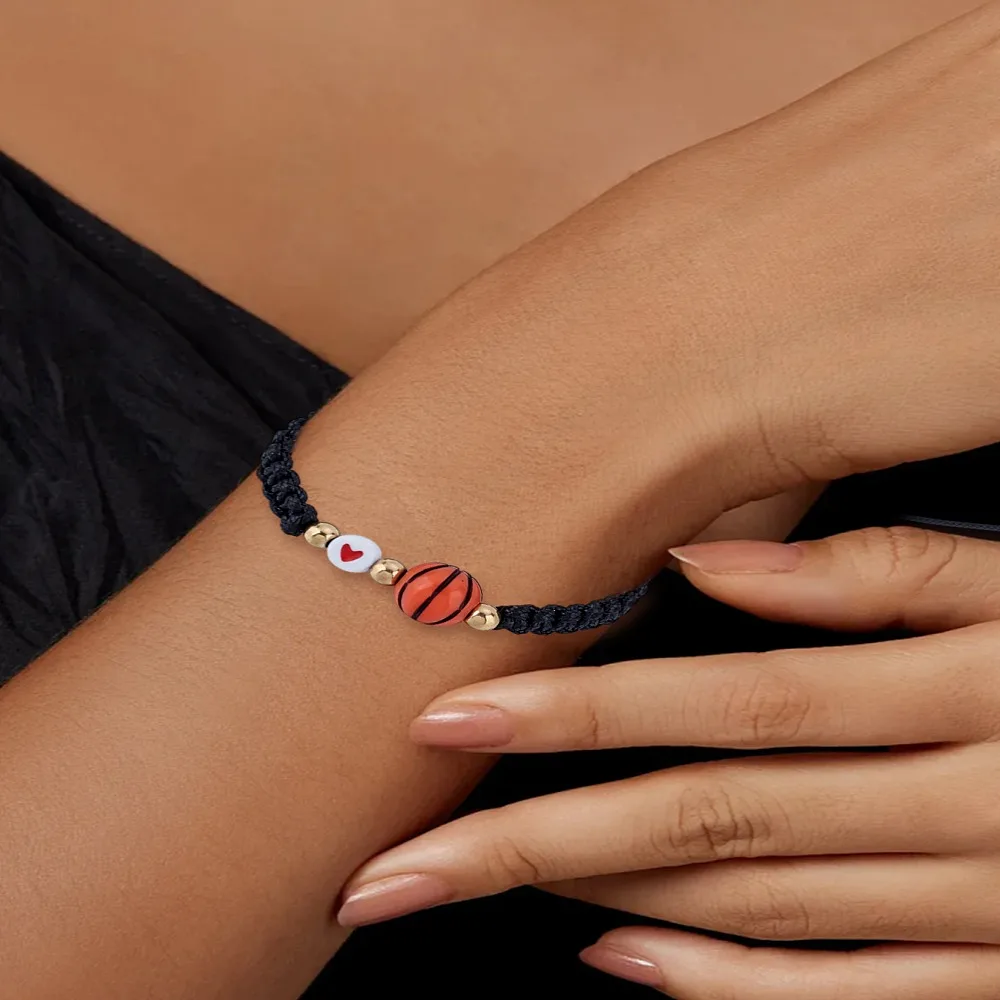 1Pc Sport Theme Acylic Alloy Bead Bracelets Waxed Thread Adjustable Bracelets Inner Diameter: 1-5/8~3-5/8 inch(4.1~9.3cm)
1Pc Sport Theme Acylic Alloy Bead Bracelets Waxed Thread Adjustable Bracelets Inner Diameter: 1-5/8~3-5/8 inch(4.1~9.3cm)