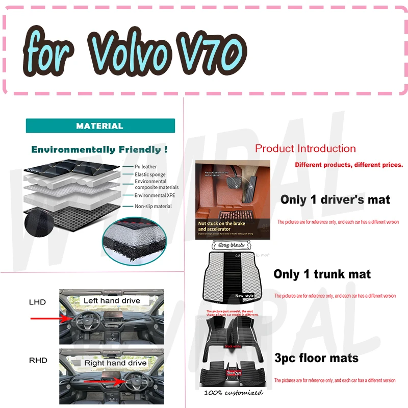 LUXURY автомобильные коврики на заказ для Volvo V70 2000 2001 2002 2003 2004, авто роскошные кожаные мужские и женские автомобильные коврики полные
LUXURY автомобильные коврики на заказ для Volvo V70 2000 2001 2002 2003 2004, авто роскошные кожаные мужские и женские автомобильные коврики полные