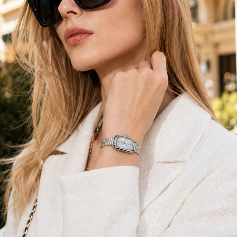 MICAI Silver Women's Watch Elegant Rectangle Dial with Diamond Stainless Steel Strap Ladies Quartz Clock Wristwatches Gift
MICAI Silver Women's Watch Elegant Rectangle Dial with Diamond Stainless Steel Strap Ladies Quartz Clock Wristwatches Gift