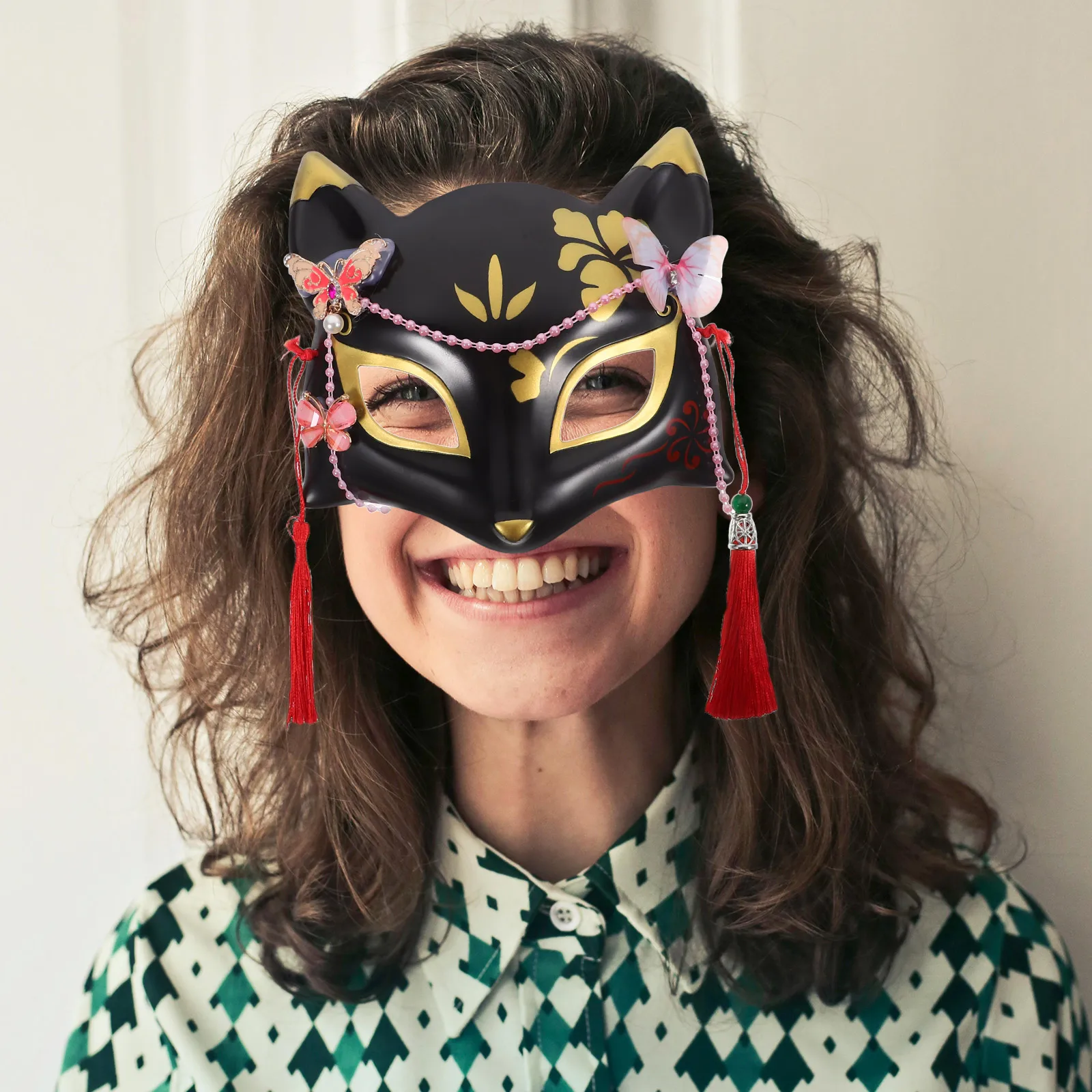 Half Face Mask Decorative Prop Fox Cosplay Masquerade ABS Material Lightweight Animal Face Mask For Parties Festivals Dance
Half Face Mask Decorative Prop Fox Cosplay Masquerade ABS Material Lightweight Animal Face Mask For Parties Festivals Dance