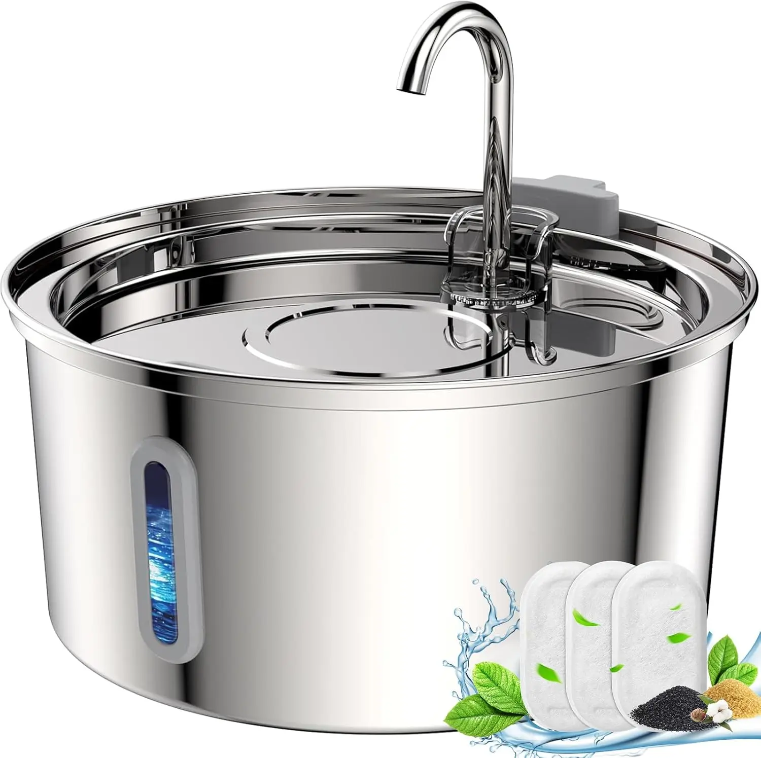 Cat Water Fountain Stainless Steel - 108oz/3.2L Large Capacity Cat Fountain for Drinking, Ultra Quiet Metal Pet Water
Cat Water Fountain Stainless Steel - 108oz/3.2L Large Capacity Cat Fountain for Drinking, Ultra Quiet Metal Pet Water