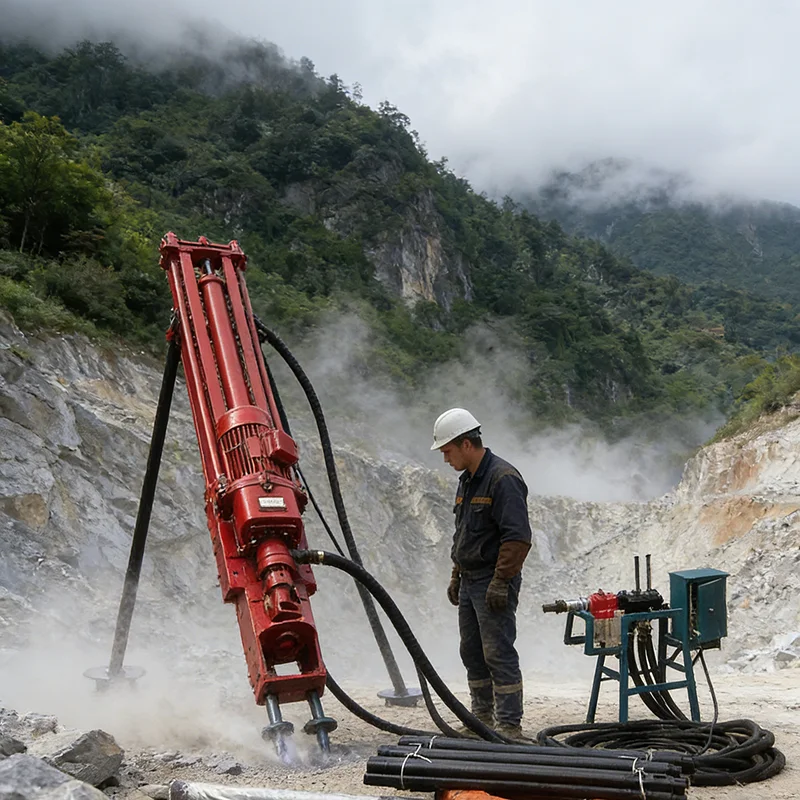 Portable DTH Down The Hole Drill Rig For Rock Mining Quarry Construction Blast Hole Drilling Heavy Duty Drilling Equipment
Portable DTH Down The Hole Drill Rig For Rock Mining Quarry Construction Blast Hole Drilling Heavy Duty Drilling Equipment