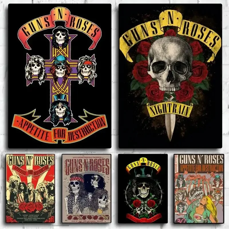 Hot Popular Vintage Rock Music Band G-Guns N Roses POSTER Pictures For Living Room Fall Decor
Hot Popular Vintage Rock Music Band G-Guns N Roses POSTER Pictures For Living Room Fall Decor