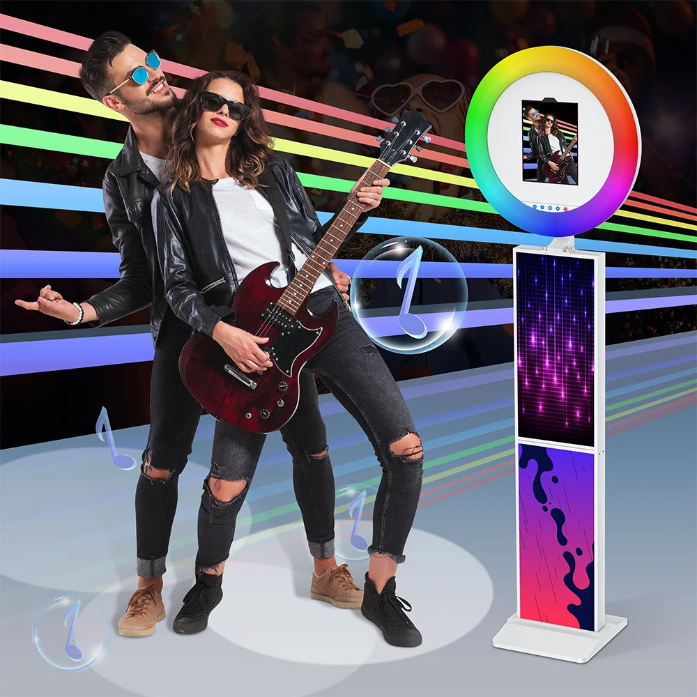 Ipad Photo Booth Shell For Party Events Video Booth Kiosk Roamer Protable Ipad PhotoBooth Stand Machine With RGB Ring Light
Ipad Photo Booth Shell For Party Events Video Booth Kiosk Roamer Protable Ipad PhotoBooth Stand Machine With RGB Ring Light
