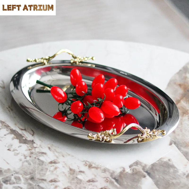 Stainless Steel Fruit Tray, Metal Oval Handle, Bread and Snack Storage Tray, Kitchen Storage Tray, Home Decor, Scandinavian
Stainless Steel Fruit Tray, Metal Oval Handle, Bread and Snack Storage Tray, Kitchen Storage Tray, Home Decor, Scandinavian