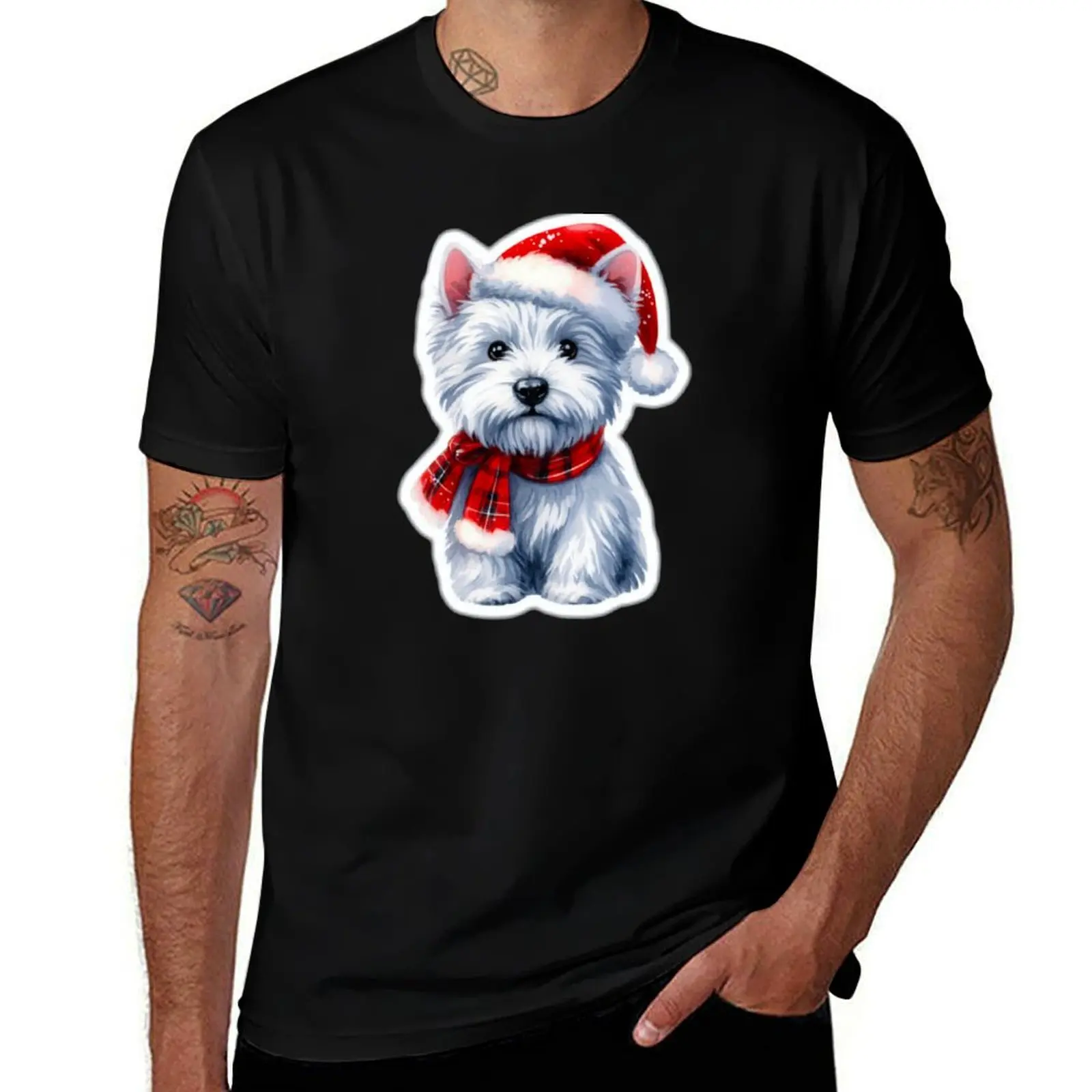 Westie Santa Paws - Christmas Design - West Highland Terrier Santa Hat - Cartoon Dog Holiday Drawing T-Shirt
Westie Santa Paws - Christmas Design - West Highland Terrier Santa Hat - Cartoon Dog Holiday Drawing T-Shirt
