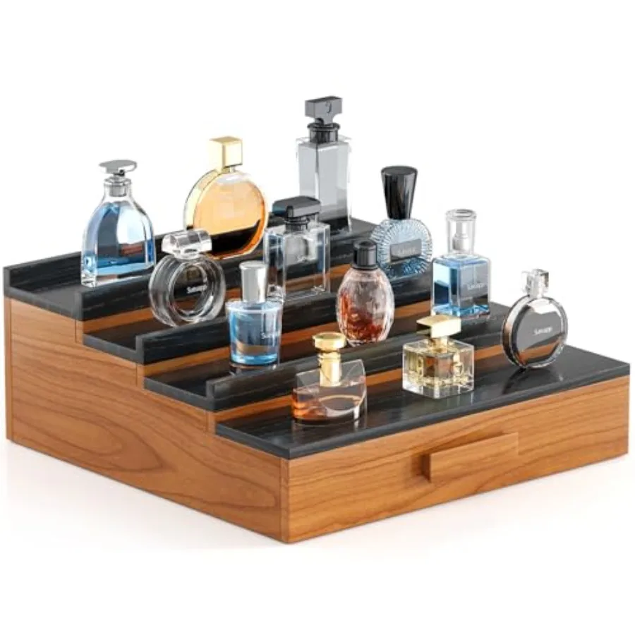 Solid Walnut Cologne Organizer for Men4 Tier Cologne Stand Display Shelf with Hidden Storage and Drawer Perfume Stand Organizer
Solid Walnut Cologne Organizer for Men4 Tier Cologne Stand Display Shelf with Hidden Storage and Drawer Perfume Stand Organizer