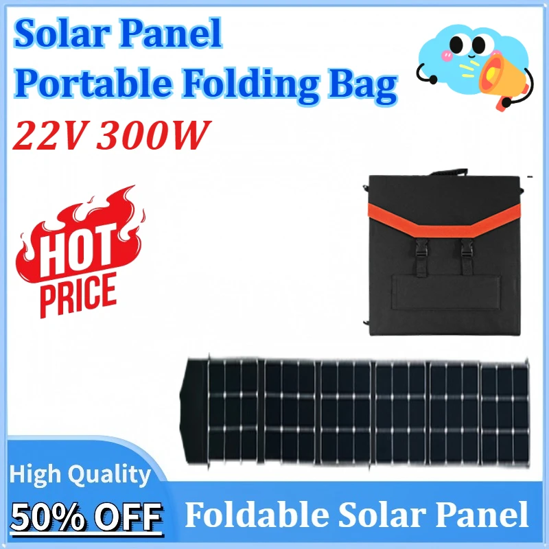 Newly upgraded 22V 300W Foldable Solar Panel Portable Folding Bag Battery Charger for Phone Outdoor Camping Waterproof PowerBank
Newly upgraded 22V 300W Foldable Solar Panel Portable Folding Bag Battery Charger for Phone Outdoor Camping Waterproof PowerBank
