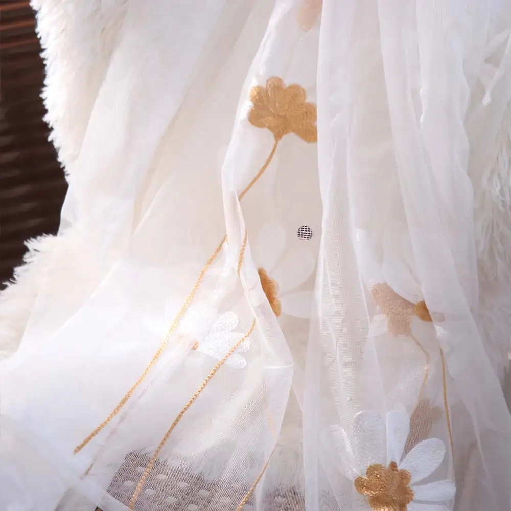 Daisy Flower Pattern Sheer Curtain Transparent Gauze Window Drapes Romantic Pastoral Style Tulle Curtain Bedroom
Daisy Flower Pattern Sheer Curtain Transparent Gauze Window Drapes Romantic Pastoral Style Tulle Curtain Bedroom