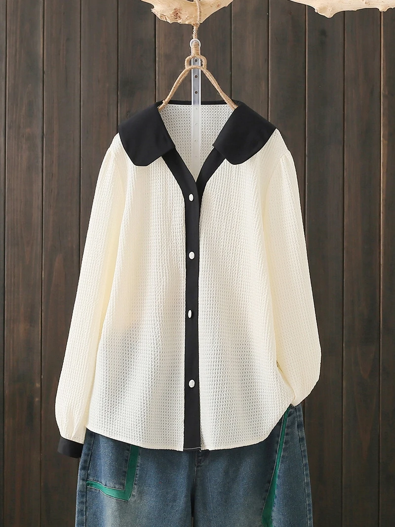 Spring Autumn plus Size Loose Belly Covering Hollow out Women's Shirt Stylish Base Layer Trendy Top Korean Style Long Sleeve
Spring Autumn plus Size Loose Belly Covering Hollow out Women's Shirt Stylish Base Layer Trendy Top Korean Style Long Sleeve