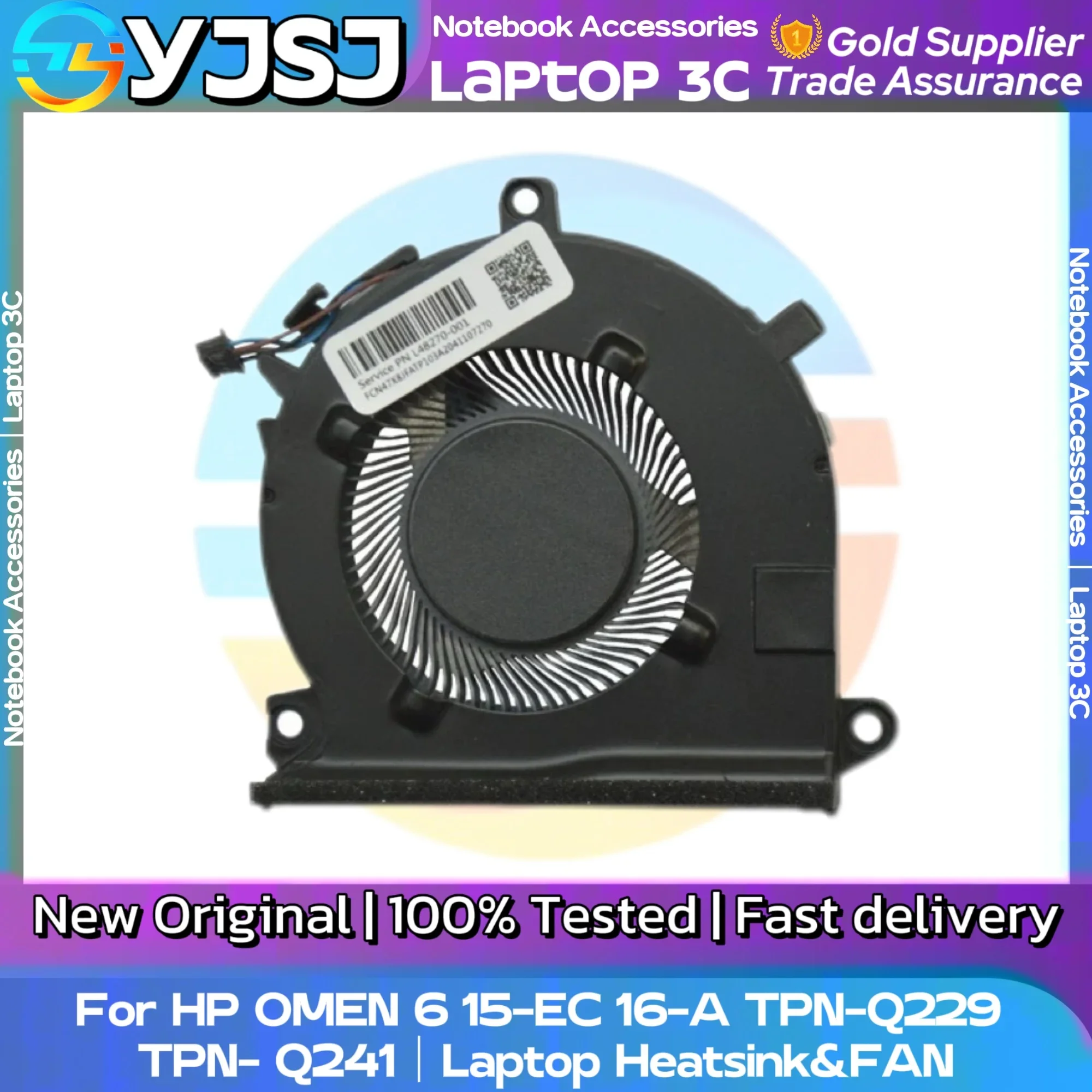 New Original Laptop built-in CPU Cooling Fan For HP OMEN 6 15-EC 16-A TPN-Q229 TPN- Q241 L77560-001 Laptop Heatsink&FAN
New Original Laptop built-in CPU Cooling Fan For HP OMEN 6 15-EC 16-A TPN-Q229 TPN- Q241 L77560-001 Laptop Heatsink&FAN