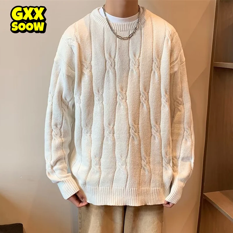 Men Solid Color White Sweaters Winter Loose Knit Pullover Men Fashion Hip Hop Harajuku Knitwear Sweater Streetwear Male Clothing
Men Solid Color White Sweaters Winter Loose Knit Pullover Men Fashion Hip Hop Harajuku Knitwear Sweater Streetwear Male Clothing
