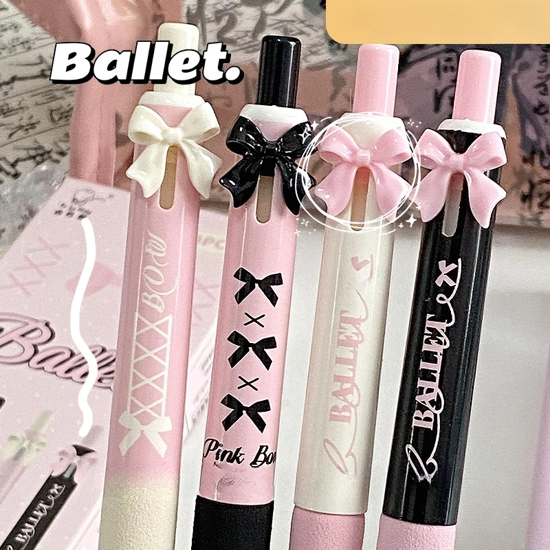 4pcs/set Sweet Ballet Bow Gel Pen for Kids Cute Charm Lace Bow Stationery Gel Pen 0.5mm Black Iml Writing Pen Student Supplies
4pcs/set Sweet Ballet Bow Gel Pen for Kids Cute Charm Lace Bow Stationery Gel Pen 0.5mm Black Iml Writing Pen Student Supplies