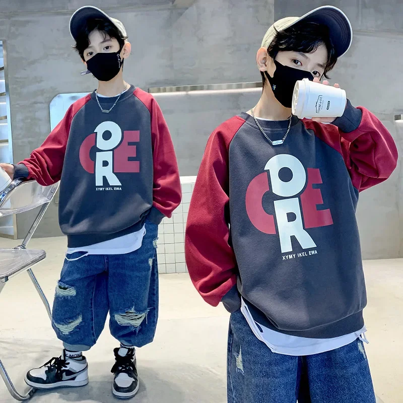 Autumn Casual Spring Boys Cotton Contrast Alphabet Sweatshirt School Kids Track Pullover Tops Child Work Jumper Outfit 5-16Years
Autumn Casual Spring Boys Cotton Contrast Alphabet Sweatshirt School Kids Track Pullover Tops Child Work Jumper Outfit 5-16Years