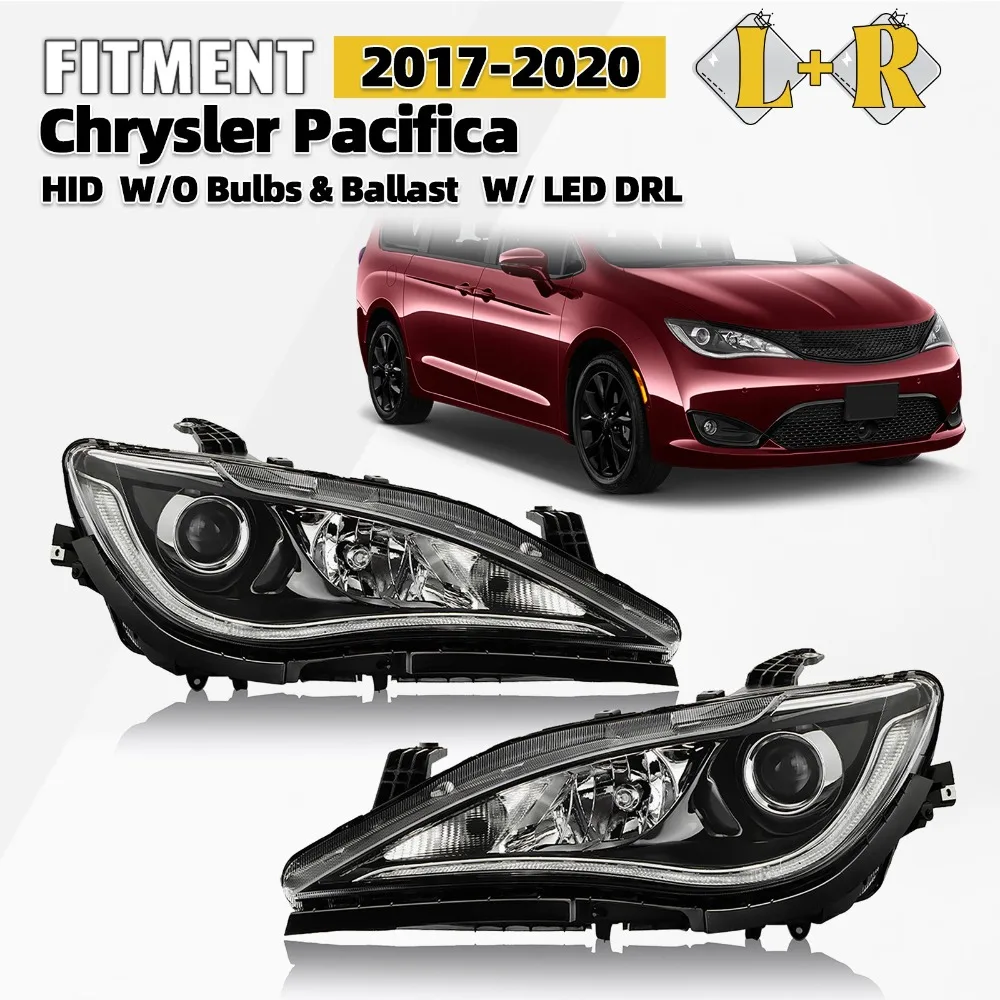 Фары для Chrysler Pacifica 2017-2020 с LED DRL, хромированные, левая+правая
Фары для Chrysler Pacifica 2017-2020 с LED DRL, хромированные, левая+правая
