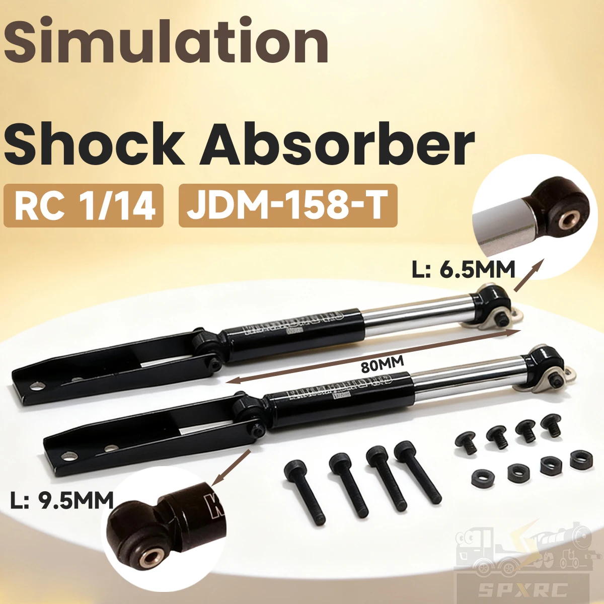 Simulatio Shock Absorber JDM-158-T Metal For 1/14 Tamiya RC Zetros Truck Tractor Trailer Off-Road Toys Model DIY Parts JDMODEL
Simulatio Shock Absorber JDM-158-T Metal For 1/14 Tamiya RC Zetros Truck Tractor Trailer Off-Road Toys Model DIY Parts JDMODEL