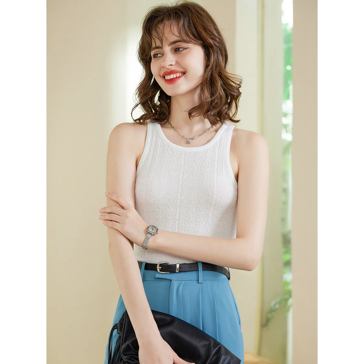 LOUIS YAO Women Knit Vest 2024 Summer Sleeveless O Neck Elegant Slim Fit Vest Pullover Top
LOUIS YAO Women Knit Vest 2024 Summer Sleeveless O Neck Elegant Slim Fit Vest Pullover Top