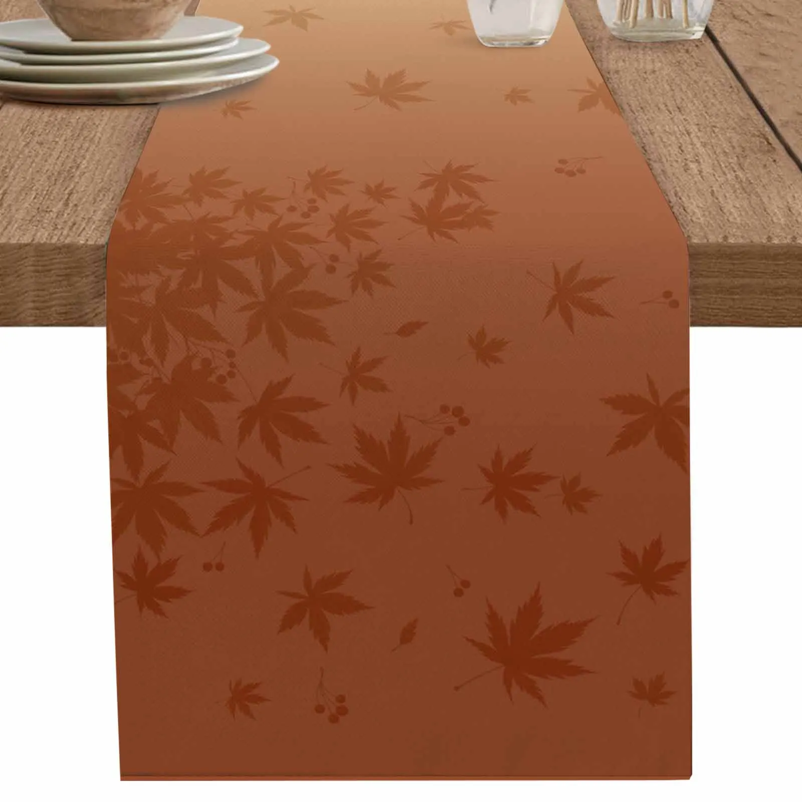 Autumn Gradient Maple Fallen Leaves Table Runner Party Polyester Table Cover for Home Dining Decoration
Autumn Gradient Maple Fallen Leaves Table Runner Party Polyester Table Cover for Home Dining Decoration