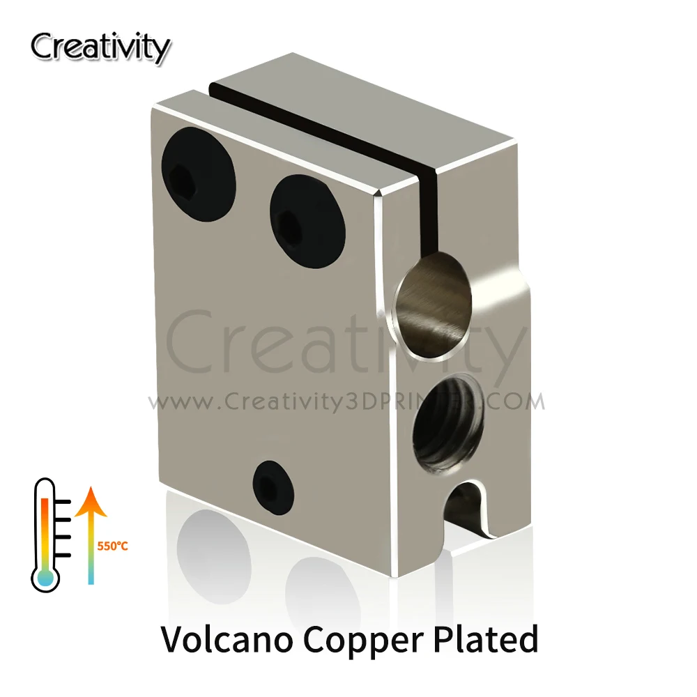 Volcano PT100 Copper Plated Heated Block Silicone Socks High Quality Brass Heat Block for PT100 Hotend 3D Printer Parts
Volcano PT100 Copper Plated Heated Block Silicone Socks High Quality Brass Heat Block for PT100 Hotend 3D Printer Parts