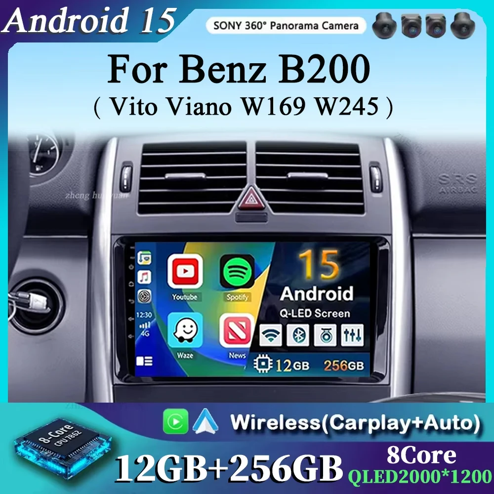 Android 15 Car Radio Multimedia Video Navigation For Benz B200 Vito Viano W169 W245 2004-2014 Stereo Head Unit Speaker Carplay
Android 15 Car Radio Multimedia Video Navigation For Benz B200 Vito Viano W169 W245 2004-2014 Stereo Head Unit Speaker Carplay