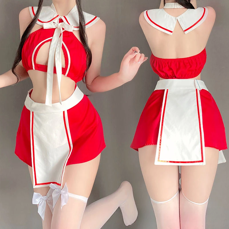 Women Lingerie Exotic Sets Home Sleeping Nightwear Blouse Top Skirt Thong JK Sailor Student Maid Cosplay Role Play Uniform
Women Lingerie Exotic Sets Home Sleeping Nightwear Blouse Top Skirt Thong JK Sailor Student Maid Cosplay Role Play Uniform