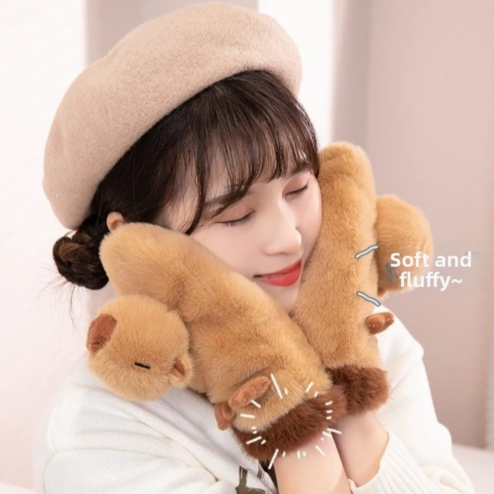 Kawaii Cute Capybara Glove Windproof Keep Warm Cartoon Animals Glove Vocal Soft Outdoor Riding Mittens Boys/Girls
Kawaii Cute Capybara Glove Windproof Keep Warm Cartoon Animals Glove Vocal Soft Outdoor Riding Mittens Boys/Girls