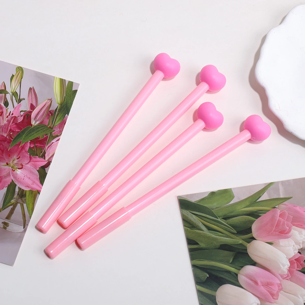 4-Pack Heart Shaped Ballpoint Pens, Pink Gel Ink Pens for Smooth Writing, Office Supplies & School Essentials, Gift for friend
4-Pack Heart Shaped Ballpoint Pens, Pink Gel Ink Pens for Smooth Writing, Office Supplies & School Essentials, Gift for friend