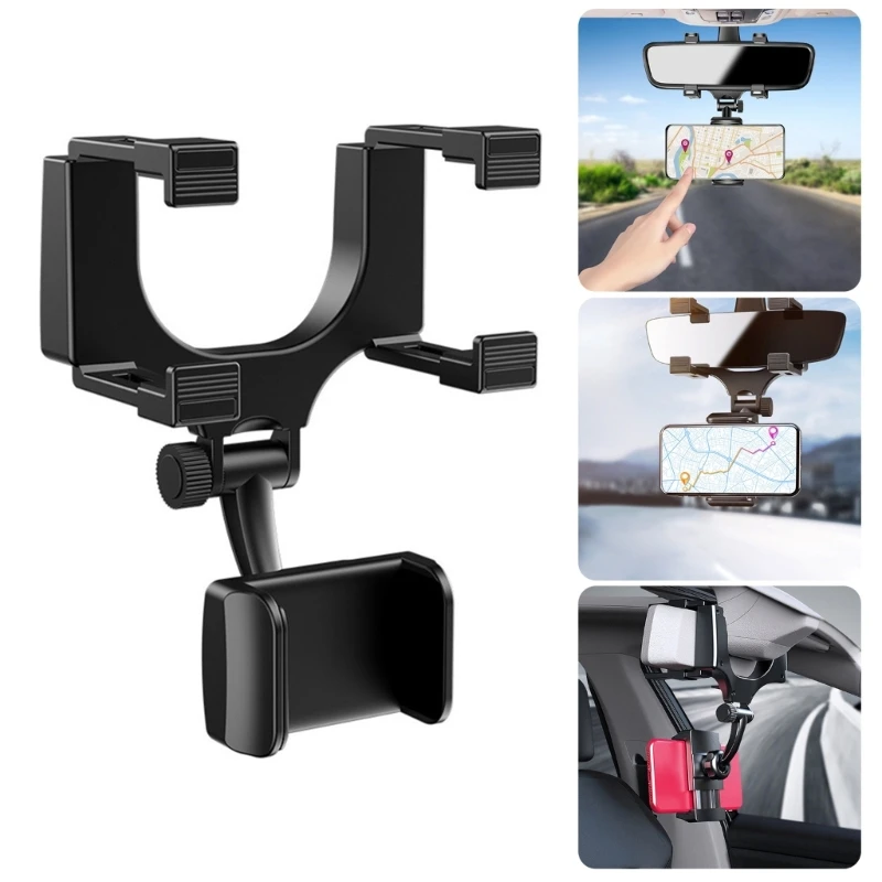 Universal Car Rearview Mirror Mount Phone Holder 360 Degree Rotating Rearview Mirror Phone Bracket for Convenient Navigation
Universal Car Rearview Mirror Mount Phone Holder 360 Degree Rotating Rearview Mirror Phone Bracket for Convenient Navigation