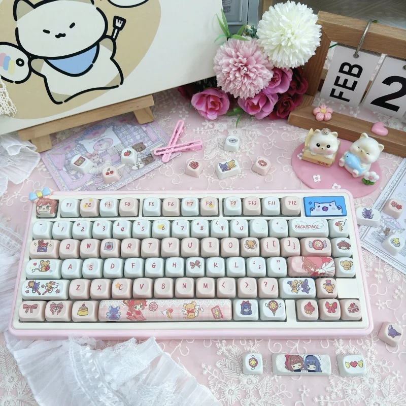 cartoon anime Card Captor Sakura keycaps kawaii Round cute 114/95key mechanical keyboard replacement key MOA height PBT material
cartoon anime Card Captor Sakura keycaps kawaii Round cute 114/95key mechanical keyboard replacement key MOA height PBT material