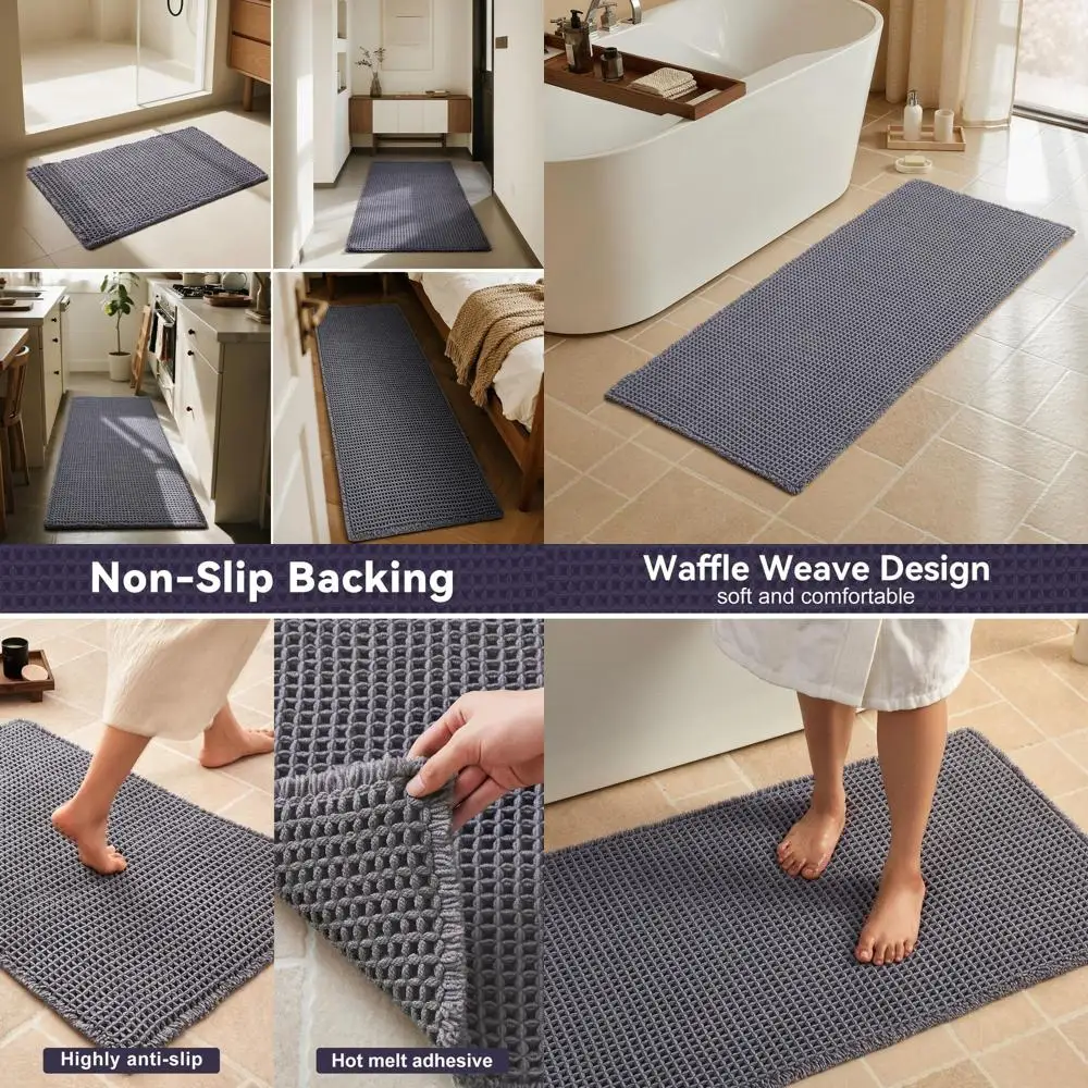 Long Non-Slip Washable Soft Absorbent Quick-Dry Bathroom Rug, 24x60, Dark Grey
Long Non-Slip Washable Soft Absorbent Quick-Dry Bathroom Rug, 24x60, Dark Grey