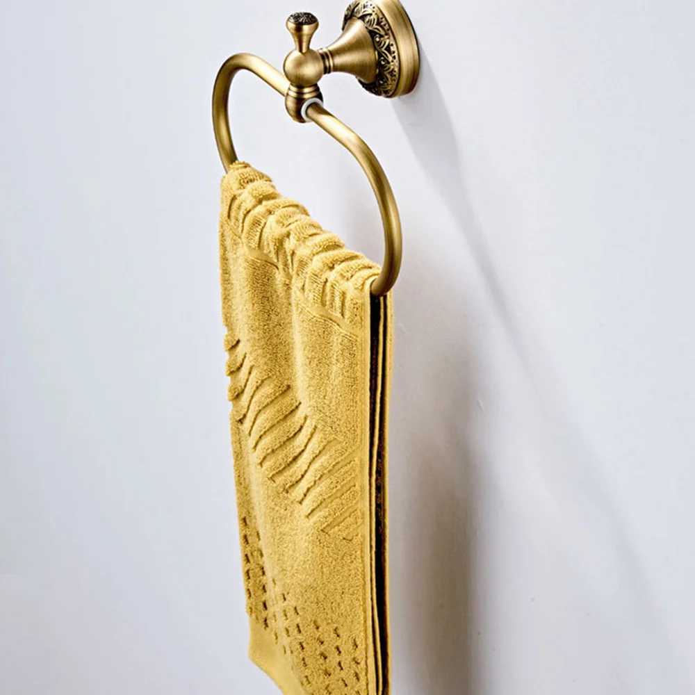 ABHI-Oval Towel Ring Antique Brass Exquisite Pattern Carving Hanger Hand Towel Holder For Bathroom Kitchen Accessories
ABHI-Oval Towel Ring Antique Brass Exquisite Pattern Carving Hanger Hand Towel Holder For Bathroom Kitchen Accessories