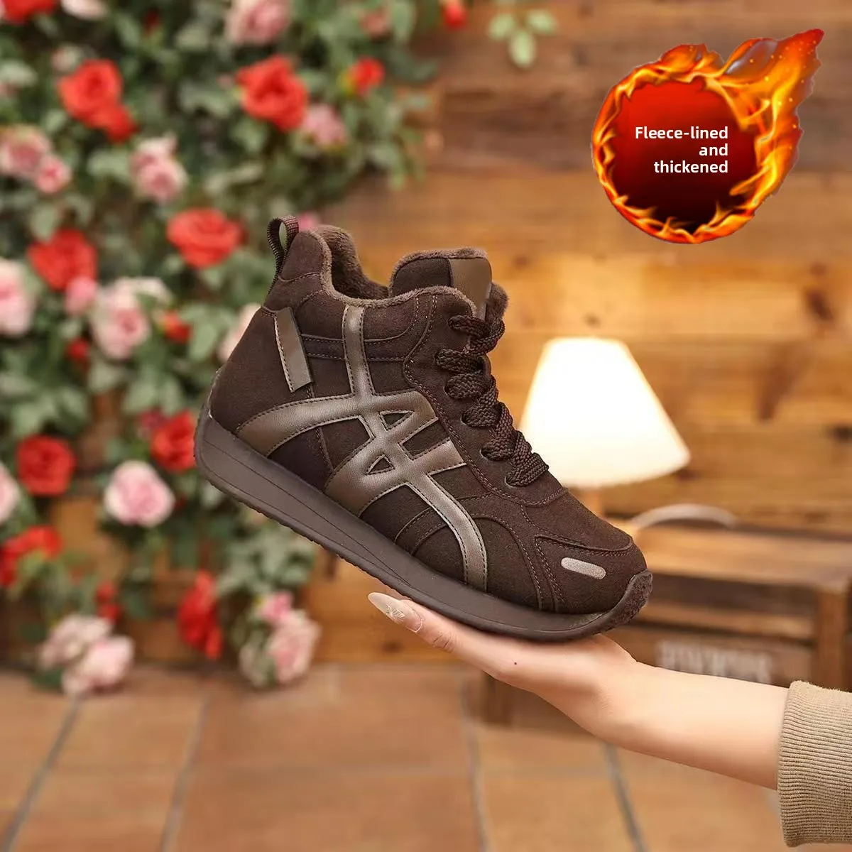 Women's Winter Fleece Lined High Top Cotton Boots Korean Style All Purpose Flat Bottom Anti Slip Thickened Warm Short Boots
Women's Winter Fleece Lined High Top Cotton Boots Korean Style All Purpose Flat Bottom Anti Slip Thickened Warm Short Boots