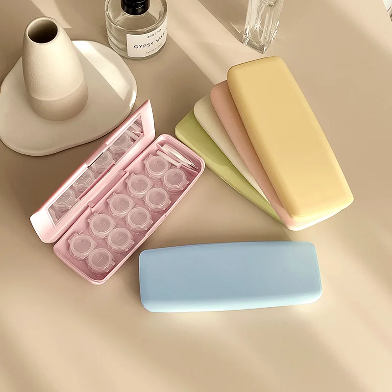 1pc Contact Lens Case: Matte Painted Surface, Portable & Compact, Press-to-Flip Lid Avoids Twisting-for Travel & Home
1pc Contact Lens Case: Matte Painted Surface, Portable & Compact, Press-to-Flip Lid Avoids Twisting-for Travel & Home