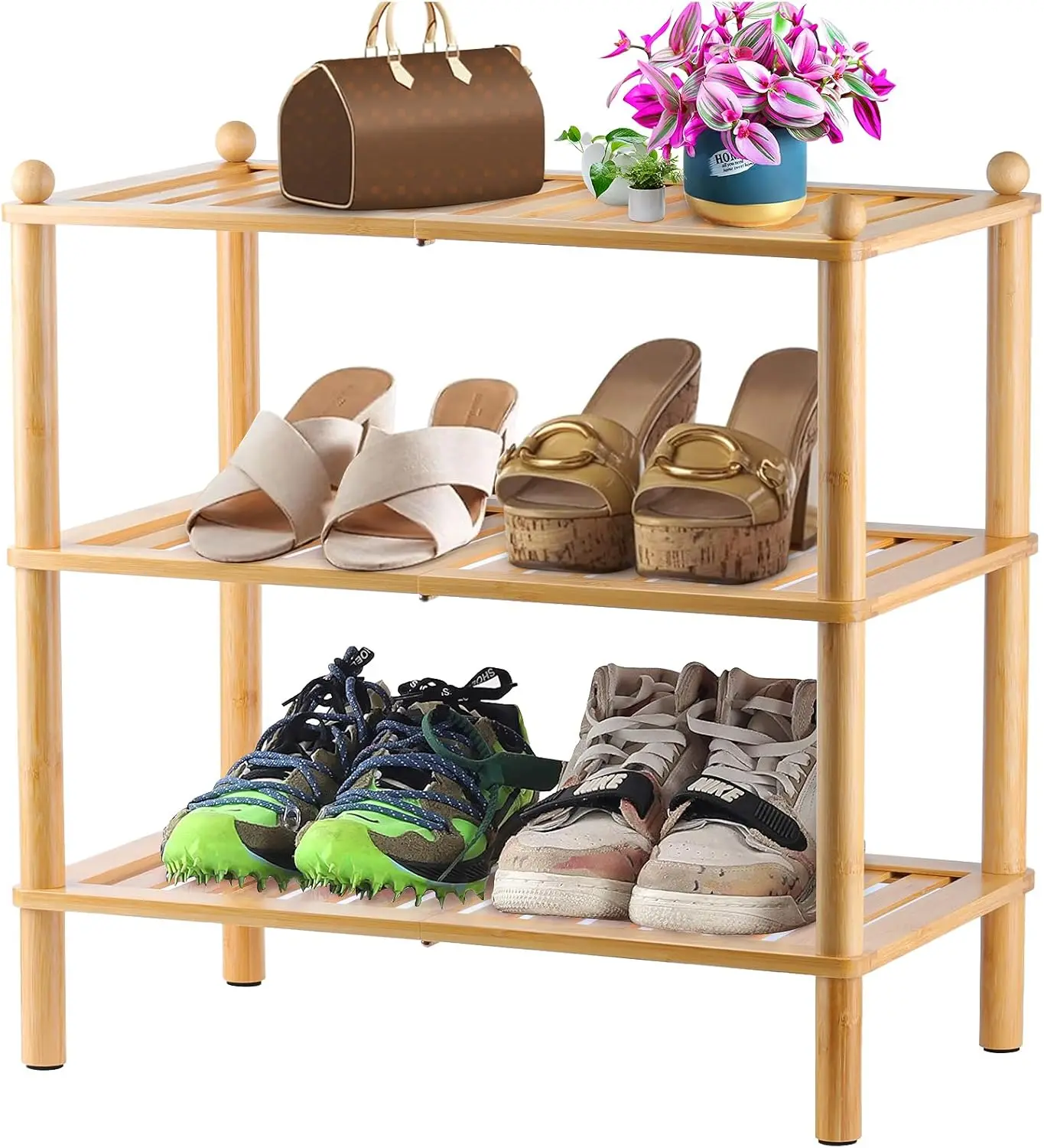 3-Tier Shoe Ra ,Shoes Organizer,For Front Door Entrance, Free Standing Shelf Entryway And Closet Hallway, Small Space Stackable
3-Tier Shoe Ra ,Shoes Organizer,For Front Door Entrance, Free Standing Shelf Entryway And Closet Hallway, Small Space Stackable