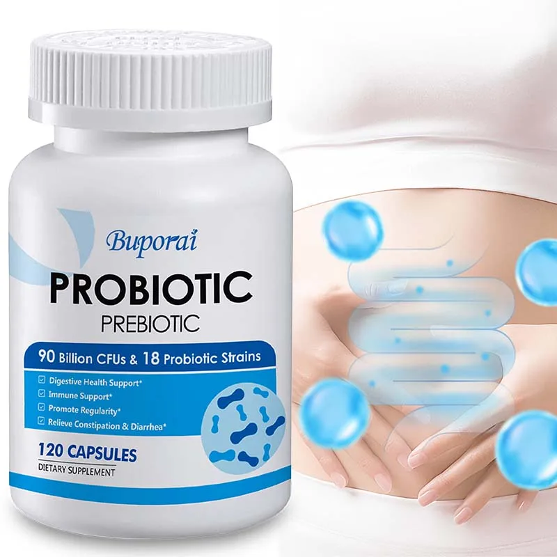 Probiotics 90 Billion CFUs - Supports Metabolism, Immune System, and Digestive Health, and Maintains Regular Bowel Movements
Probiotics 90 Billion CFUs - Supports Metabolism, Immune System, and Digestive Health, and Maintains Regular Bowel Movements