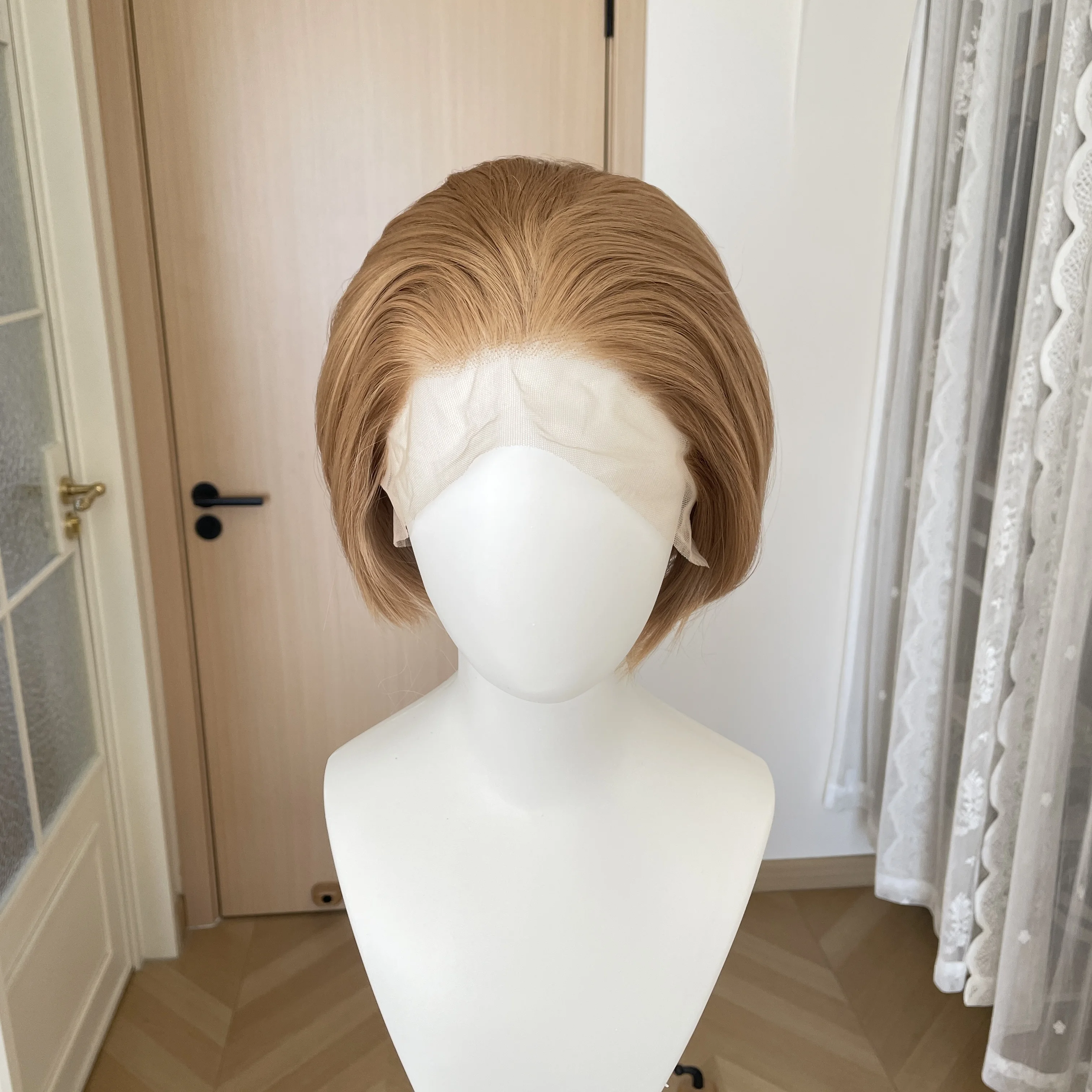 Honey Brown Short Bob Cut 13X4 Lace Front Wigs for Women Pixie Synthetic Cosplay Wigs for Men Half Hand Tied Glueless Natural
Honey Brown Short Bob Cut 13X4 Lace Front Wigs for Women Pixie Synthetic Cosplay Wigs for Men Half Hand Tied Glueless Natural