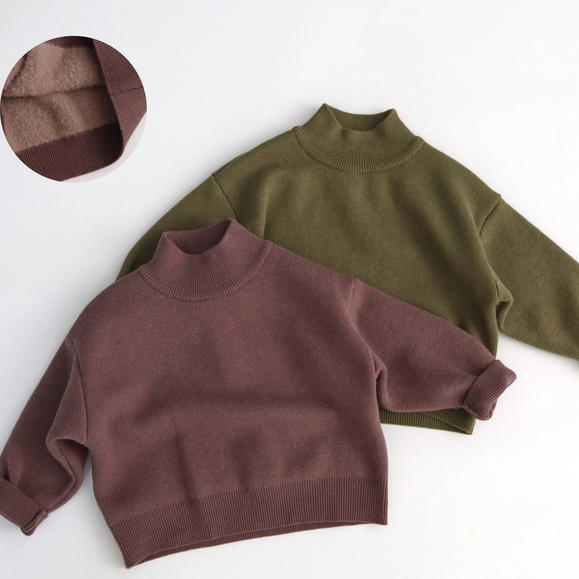 2025 Kid Knitwear Cotton Solid Color Turtleneck Sweater Warm Soft Knitted Pullover for 1-6Y Children Autumn Winter Outerwear Top 
2025 Kid Knitwear Cotton Solid Color Turtleneck Sweater Warm Soft Knitted Pullover for 1-6Y Children Autumn Winter Outerwear Top