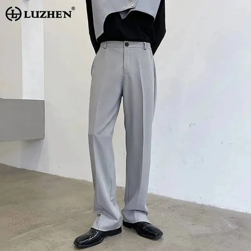 LUZHEN 2026 New Solid Color Elegant Split Leg Design Straight Casual Pants Men's Fashion Handsome High Quality Trousers JY6525
LUZHEN 2026 New Solid Color Elegant Split Leg Design Straight Casual Pants Men's Fashion Handsome High Quality Trousers JY6525