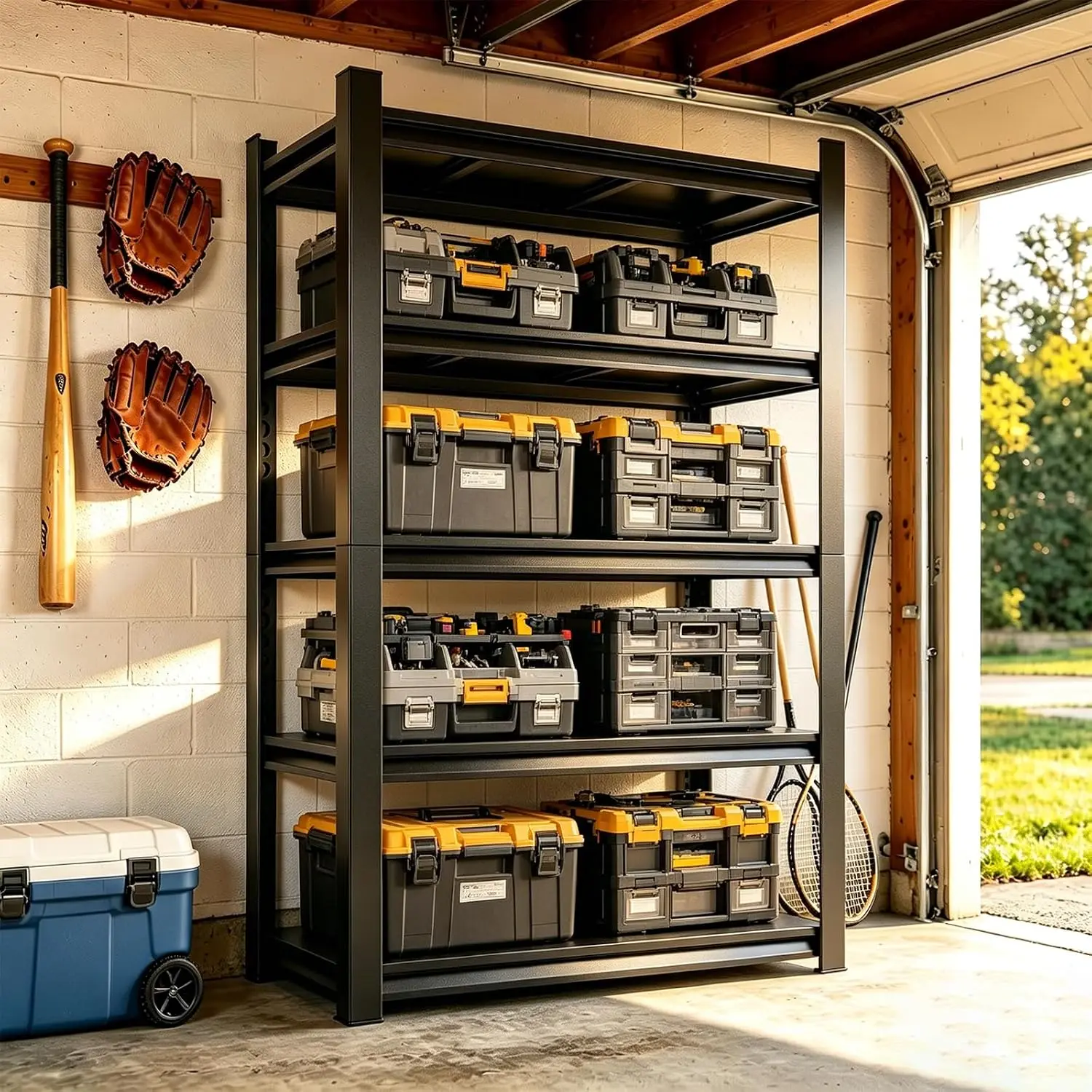 18" D Metal Garage Shelving, 40" W Standing Heavy Duty Storage Shelves, 5 Tier Adjustable Steel Storage Racks for, Customized
18" D Metal Garage Shelving, 40" W Standing Heavy Duty Storage Shelves, 5 Tier Adjustable Steel Storage Racks for, Customized