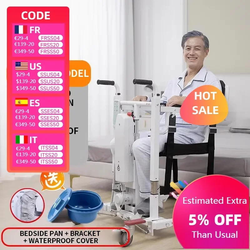 Electric transfer machine Nursing for disabled and paralyzed elderly Multifunctional bathing chair lifting device for bedridden
Electric transfer machine Nursing for disabled and paralyzed elderly Multifunctional bathing chair lifting device for bedridden
