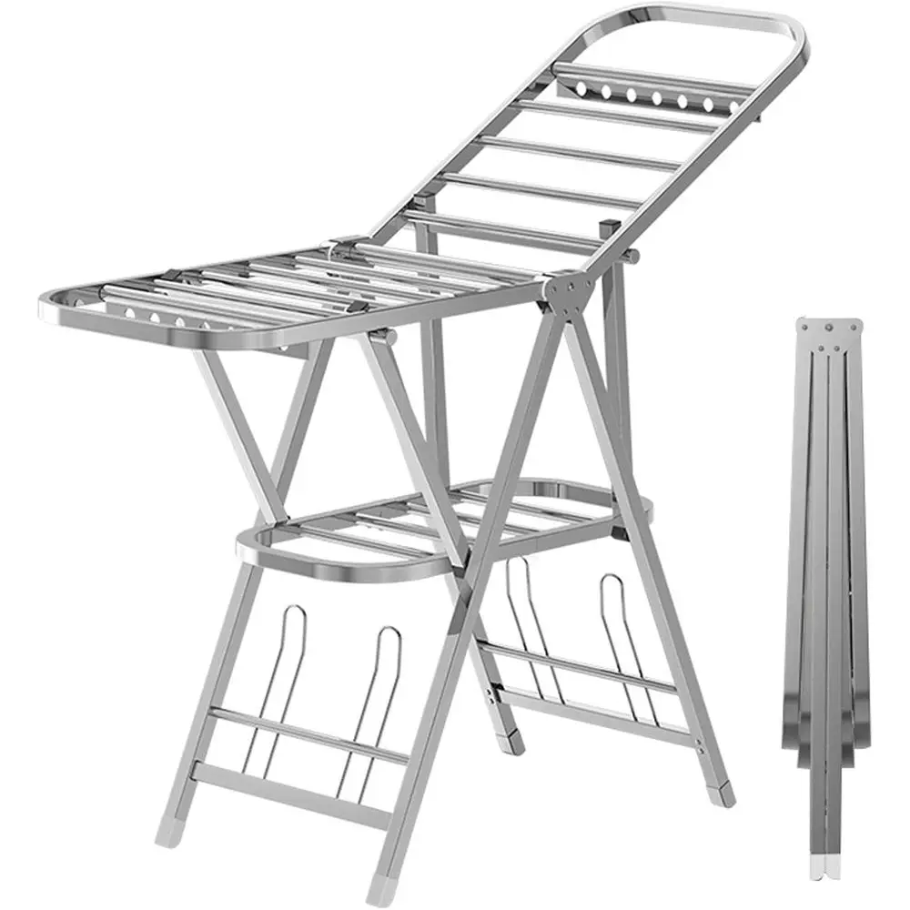 Adjustable Height Stainless Steel Clothes Drying Rack with Pulley and Windbreak for Indoor/Outdoor Use, 160cm
Adjustable Height Stainless Steel Clothes Drying Rack with Pulley and Windbreak for Indoor/Outdoor Use, 160cm