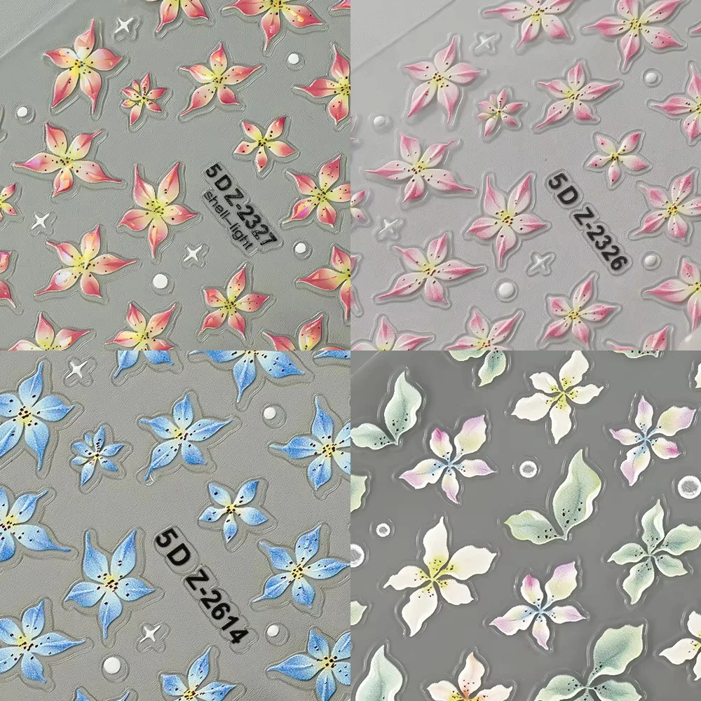 5D Embossed Flower Star Nail Art Stickers Women DIY Manicure Self Adhesive Decorative Decals Flower Star 5D Relief Nail Stickers 
5D Embossed Flower Star Nail Art Stickers Women DIY Manicure Self Adhesive Decorative Decals Flower Star 5D Relief Nail Stickers